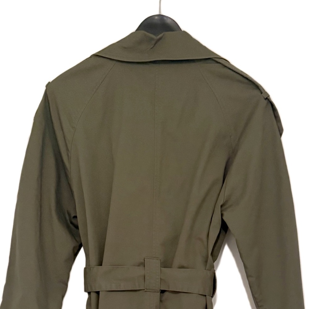 ZARA Olive Green Belted Trench Coat - Picture 4 of 8
